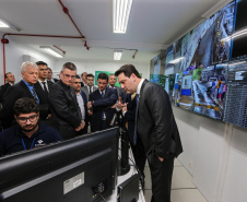 O Governador Carlos Massa Ratinho Junior e o ministro da Justiça e Segurança Pública, Sergio Moro, inauguram nesta segunda-feira (16),  em Foz do Iguaçu, as operações do Fronteira Tech  na Ponte Internacional da Amizade, que liga Foz do Iguaçu/PR à Ciudad del Este/PY. A iniciativa promover o uso de tecnologias digitais com foco na segurança pública. Foz do Iguaçu, 16/12/2019 -  Foto: Geraldo Bubniak/AEN