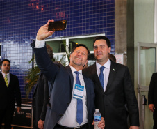 O Governador Carlos Massa Ratinho Junior e o ministro da Justiça e Segurança Pública, Sergio Moro, inauguram nesta segunda-feira (16),  em Foz do Iguaçu, as operações do Fronteira Tech  na Ponte Internacional da Amizade, que liga Foz do Iguaçu/PR à Ciudad del Este/PY. A iniciativa promover o uso de tecnologias digitais com foco na segurança pública. Foz do Iguaçu, 16/12/2019 -  Foto: Geraldo Bubniak/AEN