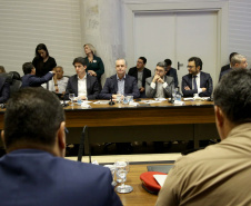 Governador Carlos Massa Ratinho Junior em reunião com os secretários. Curitiba,17/12/2019 Foto:Jaelson Lucas / AEN