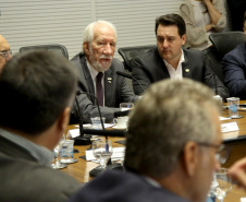 Governador Carlos Massa Ratinho Junior em reunião com os secretários. Curitiba,17/12/2019 Foto:Jaelson Lucas / AEN