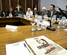 Governador Carlos Massa Ratinho Junior em reunião com os secretários. Curitiba,17/12/2019 Foto:Jaelson Lucas / AEN