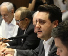 Governador Carlos Massa Ratinho Junior em reunião com os secretários. Curitiba,17/12/2019 Foto:Jaelson Lucas / AEN