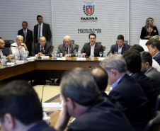 Governador Carlos Massa Ratinho Junior em reunião com os secretários. Curitiba,17/12/2019 Foto:Jaelson Lucas / AEN