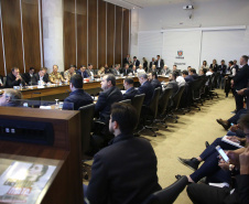 Governador Carlos Massa Ratinho Junior em reunião com os secretários. Curitiba,17/12/2019 Foto:Jaelson Lucas / AEN