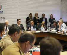 Governador Carlos Massa Ratinho Junior em reunião com os secretários. Curitiba,17/12/2019 Foto:Jaelson Lucas / AEN