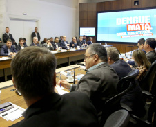 Governador Carlos Massa Ratinho Junior em reunião com os secretários. Curitiba,17/12/2019 Foto:Jaelson Lucas / AEN