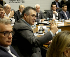 Governador Carlos Massa Ratinho Junior em reunião com os secretários. Curitiba,17/12/2019 Foto:Jaelson Lucas / AEN