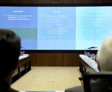 Governador Carlos Massa Ratinho Junior em reunião com os secretários. Curitiba,17/12/2019 Foto:Jaelson Lucas / AEN