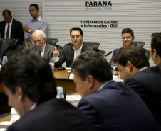 Governador Carlos Massa Ratinho Junior em reunião com os secretários. Curitiba,17/12/2019 Foto:Jaelson Lucas / AEN