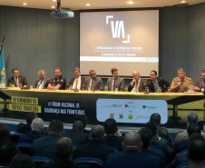 O secretário estadual da Segurança Pública, Romulo Marinho Soares, participou nesta terça-feira (17) do II Fórum Nacional de Segurança nas Fronteiras, durante o XII Seminário da Tríplice Fronteira, em Foz do Iguaçu, nos dias 17 e 18. O evento ocorre no Auditório da Polícia Federal de Foz do Iguaçu. Foto:SESP