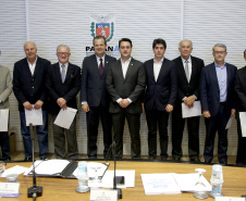 Governador Carlos Massa Ratinho Junior da posse aos novos conselheiros  do Conselho Paranaense de Ciência e tecnologia. Curitiba,17/12/2019 Foto:Jaelson Lucas / AEN
