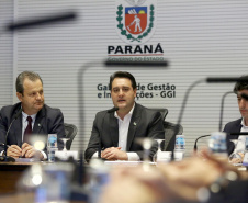 Governador Carlos Massa Ratinho Junior da posse aos novos conselheiros  do Conselho Paranaense de Ciência e tecnologia. Curitiba,17/12/2019 Foto:Jaelson Lucas / AEN