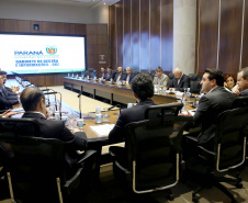Governador Carlos Massa Ratinho Junior da posse aos novos conselheiros  do Conselho Paranaense de Ciência e tecnologia. Curitiba,17/12/2019 Foto:Jaelson Lucas / AEN