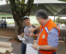 O município de Quinta do Sol, que está em epidemia e com 179 casos confirmados da doença, recebeu o secretário de Estado da Saúde, Beto Preto, que falou com a comunidade, profissionais de saúde sobre a importância de ações e mutirões de limpeza e eliminação de criadouros do mosquito.Foto: Gilson Abreu/AEN