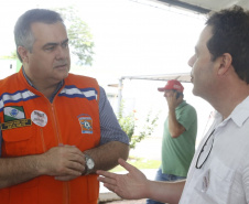 O município de Quinta do Sol, que está em epidemia e com 179 casos confirmados da doença, recebeu o secretário de Estado da Saúde, Beto Preto, que falou com a comunidade, profissionais de saúde sobre a importância de ações e mutirões de limpeza e eliminação de criadouros do mosquito.Foto: Gilson Abreu/AEN
