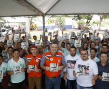 O município de Quinta do Sol, que está em epidemia e com 179 casos confirmados da doença, recebeu o secretário de Estado da Saúde, Beto Preto, que falou com a comunidade, profissionais de saúde sobre a importância de ações e mutirões de limpeza e eliminação de criadouros do mosquito.Foto: Gilson Abreu/AEN
