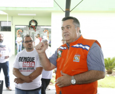 O município de Quinta do Sol, que está em epidemia e com 179 casos confirmados da doença, recebeu o secretário de Estado da Saúde, Beto Preto, que falou com a comunidade, profissionais de saúde sobre a importância de ações e mutirões de limpeza e eliminação de criadouros do mosquito.Foto: Gilson Abreu/AEN