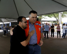 O município de Quinta do Sol, que está em epidemia e com 179 casos confirmados da doença, recebeu o secretário de Estado da Saúde, Beto Preto, que falou com a comunidade, profissionais de saúde sobre a importância de ações e mutirões de limpeza e eliminação de criadouros do mosquito.Foto: Gilson Abreu/AEN