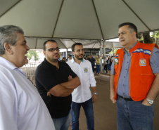 O município de Quinta do Sol, que está em epidemia e com 179 casos confirmados da doença, recebeu o secretário de Estado da Saúde, Beto Preto, que falou com a comunidade, profissionais de saúde sobre a importância de ações e mutirões de limpeza e eliminação de criadouros do mosquito.Foto: Gilson Abreu/AEN