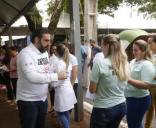 O município de Quinta do Sol, que está em epidemia e com 179 casos confirmados da doença, recebeu o secretário de Estado da Saúde, Beto Preto, que falou com a comunidade, profissionais de saúde sobre a importância de ações e mutirões de limpeza e eliminação de criadouros do mosquito.Foto: Gilson Abreu/AEN