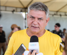O vice governador Darci Piana participa neste sábado (21), do Lançamento do  Verão Maior 2019/2020. O evento acontece em Matinhos  e marca o início das ações dos órgãos estaduais no Litoral e nas praias de água doce nas Costas Oeste, Norte e Noroeste, durante toda a temporada até 1º de março. Na foto,  Diretor-presidente da Esporte Paraná, Helio Wirbiski.   Matinhos, 21/12/2019 -  Foto: Geraldo Bubniak/AEN