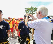 O vice governador Darci Piana participa neste sábado (21), do Lançamento do  Verão Maior 2019/2020. O evento acontece em Matinhos  e marca o início das ações dos órgãos estaduais no Litoral e nas praias de água doce nas Costas Oeste, Norte e Noroeste, durante toda a temporada até 1º de março.  Matinhos, 21/12/2019 -  Foto: Geraldo Bubniak/AEN