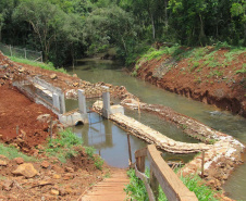 Obras, que seguem dentro do cronograma, ampliam em 25% a produção de água da cidade
Foto: Sanepar