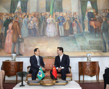 Governador Calos Massa Ratinho Jr recebe o embaixador da China, Yang Wanming. Curitiba,14/03/2019 Foto:Jaelson Lucas