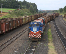 A Ferroeste (Estrada de Ferro Paraná Oeste S.A.) fechou 2019 com lucro operacional de R$ 453 mil (expurgada as depreciações), faturamento bruto na casa dos R$ 30,5 milhões e mais de 1,1 milhão de toneladas de produtos transportados na malha ferroviária que liga Cascavel a Guarapuava. Desde o início da operação da empresa estatal, em 1996, é a primeira vez que um ano termina no azul. Foto: Jaelson Lucas/AEN