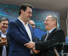 O Governador Carlos Massa Ratinho Junior lança nesta sexta-feira (17/01) o  projeto de transformação de subprodutos da agropecuária e da agroindústria em energias renováveis, no Biopark em Toledo. Serão implantadas uma usina de biometano (combustível veicular) e duas de geração de energia elétrica, a partir de dejetos suínos. Toledo, 17/01/2020 -  Foto: Geraldo Bubniak/AEN