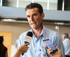 O Governador Carlos Massa Ratinho Junior lança nesta sexta-feira (17/01) o  projeto de transformação de subprodutos da agropecuária e da agroindústria em energias renováveis, no Biopark em Toledo. Serão implantadas uma usina de biometano (combustível veicular) e duas de geração de energia elétrica, a partir de dejetos suínos. Na foto, Leandro de Azevedo. Toledo, 17/01/2020 -  Foto: Geraldo Bubniak/AEN