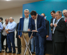 O Governador Carlos Massa Ratinho Junior lança nesta sexta-feira (17/01) o  projeto de transformação de subprodutos da agropecuária e da agroindústria em energias renováveis, no Biopark em Toledo. Serão implantadas uma usina de biometano (combustível veicular) e duas de geração de energia elétrica, a partir de dejetos suínos. Toledo, 17/01/2020 -  Foto: Geraldo Bubniak/AEN