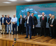 O Governador Carlos Massa Ratinho Junior lança nesta sexta-feira (17/01) o  projeto de transformação de subprodutos da agropecuária e da agroindústria em energias renováveis, no Biopark em Toledo. Serão implantadas uma usina de biometano (combustível veicular) e duas de geração de energia elétrica, a partir de dejetos suínos. Toledo, 17/01/2020 -  Foto: Geraldo Bubniak/AEN