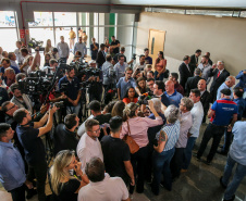 O Governador Carlos Massa Ratinho Junior lança nesta sexta-feira (17/01) o  projeto de transformação de subprodutos da agropecuária e da agroindústria em energias renováveis, no Biopark em Toledo. Serão implantadas uma usina de biometano (combustível veicular) e duas de geração de energia elétrica, a partir de dejetos suínos. Toledo, 17/01/2020 -  Foto: Geraldo Bubniak/AEN