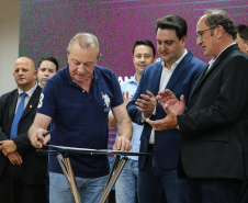 A Companhia de Saneamento do Paraná (Sanepar) vai investir R$ 152 milhões nos sistemas de água e de esgoto sanitário de Toledo, na Região Oeste. O valor será aplicado nos próximos cinco anos, conforme anúncio feito pelo governador Carlos Massa Ratinho Junior nesta sexta-feira (17), que cumpriu agenda no município. Toledo, 17/01/2020 -  Foto: Geraldo Bubniak/AEN