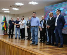 A Companhia de Saneamento do Paraná (Sanepar) vai investir R$ 152 milhões nos sistemas de água e de esgoto sanitário de Toledo, na Região Oeste. O valor será aplicado nos próximos cinco anos, conforme anúncio feito pelo governador Carlos Massa Ratinho Junior nesta sexta-feira (17), que cumpriu agenda no município. Toledo, 17/01/2020 -  Foto: Geraldo Bubniak/AEN