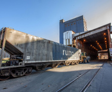 O Porto de Paranaguá recebeu em 2019 mais vagões e menos caminhões na descarga de açúcar, grãos e farelo para exportação. Enquanto o transporte ferroviário aumentou 4,53%, o rodoviário caiu 3,84% no seguimento. Diante dos números, a empresa pública começa o ano com a expectativa de que a utilização dos trilhos cresça ainda mais no transporte da carga do Interior até os terminais portuários do Estado.