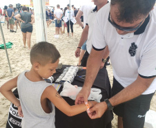 A Polícia Civil trabalha intensamente para prevenir o desaparecimento de crianças e adolescentes nesta época do ano, no litoral do Paraná. Desde o início das ações preventivas até o momento, não houve nenhum registro de Boletim de Ocorrência (BO) referente a criança desaparecida na região.Foto: Polícia Civil