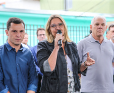 Inauguração da Horta Comunitária Moradias Marumbi do programa da Secretaria de Estado da Agricultura e do Abastecimento,  nesta quinta-feira (16), no bairro Uberaba, em Curitiba. A Superintendente de Meio Ambiente da Copel, Luisa Cristina Nastari.  22/01/2020  -  Foto: Geraldo Bubniak/AEN