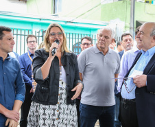 Inauguração da Horta Comunitária Moradias Marumbi do programa da Secretaria de Estado da Agricultura e do Abastecimento,  nesta quinta-feira (16), no bairro Uberaba, em Curitiba. A Superintendente de Meio Ambiente da Copel, Luisa Cristina Nastari.  22/01/2020  -  Foto: Geraldo Bubniak/AEN