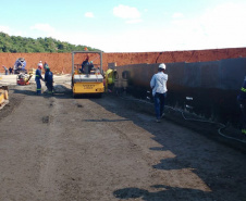 As obras da Pequena Central Hidrelétrica Bela Vista avançam rapidamente em Verê, no sudoeste do Paraná. Esta semana, as equipes iniciam o lançamento  de concreto na barragem e no vertedouro que ficam no leito do rio Chopim.
Foto: Copel