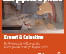 A animação francesa Ernest & Celestine (2012) é a atração desta sexta-feira (24) no projeto Cine Pipoca da Biblioteca Pública do Paraná (BPP), que está ainda melhor.
Foto: BPP