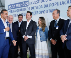 A primeira unidade de cuidados paliativos do Sul do Brasil com atendimento pelo Sistema Único de Saúde (SUS), o Hospice Erasto Gaertner, foi inaugurada nesta sexta-feira (24), em Curitiba, com a presença do governador Carlos Massa Ratinho Junior. Foto: Rodrigo Felix Leal