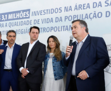 A primeira unidade de cuidados paliativos do Sul do Brasil com atendimento pelo Sistema Único de Saúde (SUS), o Hospice Erasto Gaertner, foi inaugurada nesta sexta-feira (24), em Curitiba, com a presença do governador Carlos Massa Ratinho Junior. Foto: Rodrigo Felix Leal