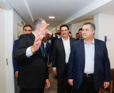 A primeira unidade de cuidados paliativos do Sul do Brasil com atendimento pelo Sistema Único de Saúde (SUS), o Hospice Erasto Gaertner, foi inaugurada nesta sexta-feira (24), em Curitiba, com a presença do governador Carlos Massa Ratinho Junior. Foto: Rodrigo Felix Leal