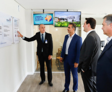 A primeira unidade de cuidados paliativos do Sul do Brasil com atendimento pelo Sistema Único de Saúde (SUS), o Hospice Erasto Gaertner, foi inaugurada nesta sexta-feira (24), em Curitiba, com a presença do governador Carlos Massa Ratinho Junior. Foto: Rodrigo Felix Leal