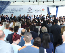 A primeira unidade de cuidados paliativos do Sul do Brasil com atendimento pelo Sistema Único de Saúde (SUS), o Hospice Erasto Gaertner, foi inaugurada nesta sexta-feira (24), em Curitiba, com a presença do governador Carlos Massa Ratinho Junior. Foto: José Fernando Ogura/AEN