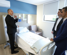 A primeira unidade de cuidados paliativos do Sul do Brasil com atendimento pelo Sistema Único de Saúde (SUS), o Hospice Erasto Gaertner, foi inaugurada nesta sexta-feira (24), em Curitiba, com a presença do governador Carlos Massa Ratinho Junior. Foto: José Fernando Ogura/AEN