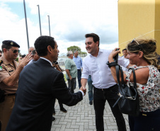 O Governador Carlos Massa Ratinho Junior inaugura nesta sexta-feira (24) a Delegacia Cidadã de Paranaguá, no Litoral. O novo prédio conta com toda estrutura adequada para atendimento ao público, com sala de plantão, investigação, cartório e demais departamentos administrativos. Os investimentos ultrapassam R$ 5 milhões.Paranaguá, 24/01/2020 -  Foto: Geraldo Bubniak/AEN
