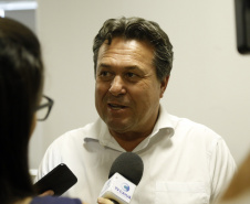Umuarama recebe mais de 15 milhoes de reais em obras, alem de 900 mil para implementacao de um parque urbano, assinam os recursos os secretarios Joao Carlos Ortega e Marcio Nunes que representaram o governador Carlos Massa Ratinho Junior.
Foto Gilson Abreu/Aen